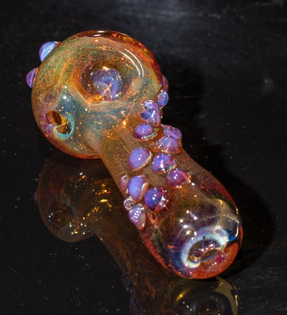 Heady Colored Glass Art | Thick Inside-Out Borosilicate Spoon | Handmade Handblown Glass | Fumed Glass Detail