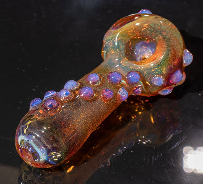 Heady Colored Glass Art | Thick Inside-Out Borosilicate Spoon | Handmade Handblown Glass | Fumed Glass Detail