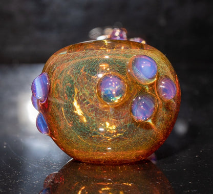 Heady Colored Glass Art | Thick Inside-Out Borosilicate Spoon | Handmade Handblown Glass | Fumed Glass Detail