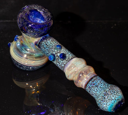 Heady Hammer Glass Art | Silver Fumed Dry Hammer | Colored Handblown Display Piece