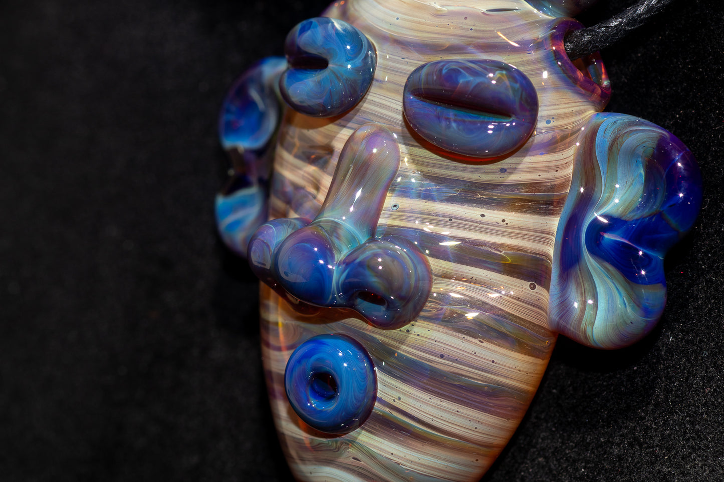 Glass Tiki Pendant | Sculpted Moai Necklace | Tiki Bar Jewelry Accessories | Easter Island Borosilicate Pele Totem Talisman |