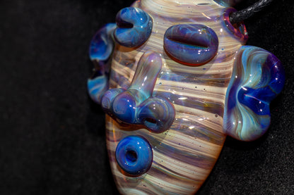 Glass Tiki Pendant | Sculpted Moai Necklace | Tiki Bar Jewelry Accessories | Easter Island Borosilicate Pele Totem Talisman |