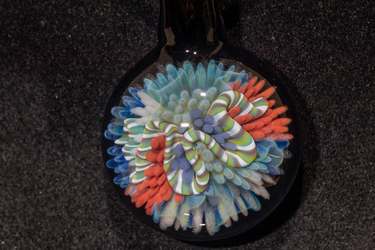 Coral Reef Pendant | Borosilicate Glass Ocean Jewelry | Beach Accessories | Sea Glass Necklace