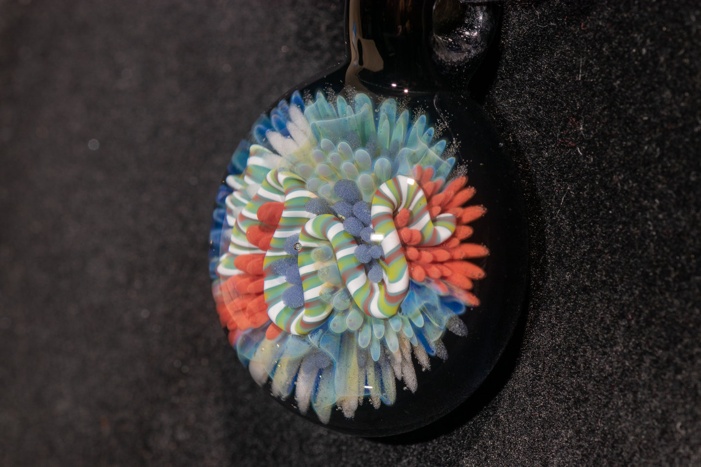 Coral Reef Pendant | Borosilicate Glass Ocean Jewelry | Beach Accessories | Sea Glass Necklace