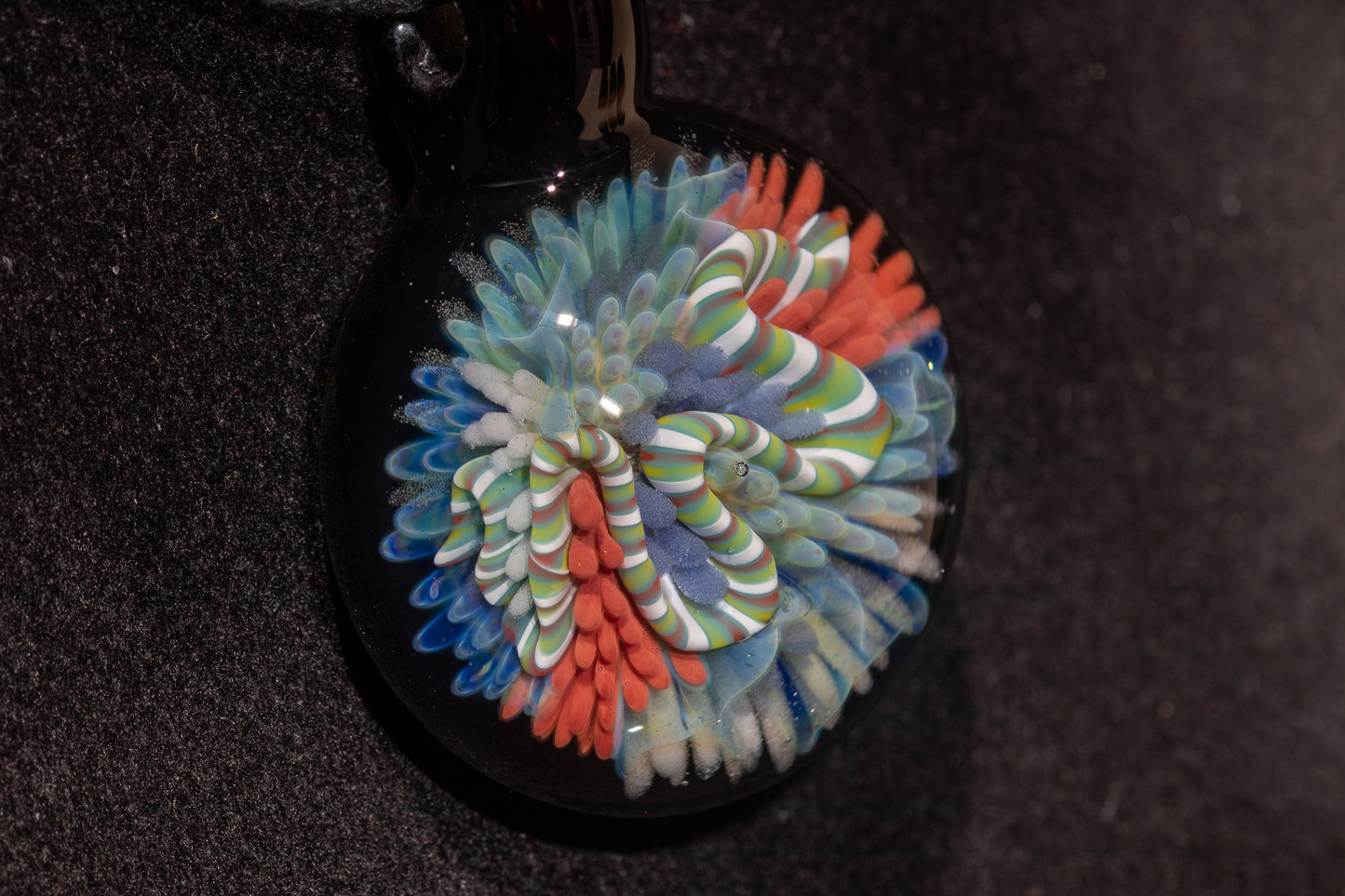 Coral Reef Pendant | Borosilicate Glass Ocean Jewelry | Beach Accessories | Sea Glass Necklace
