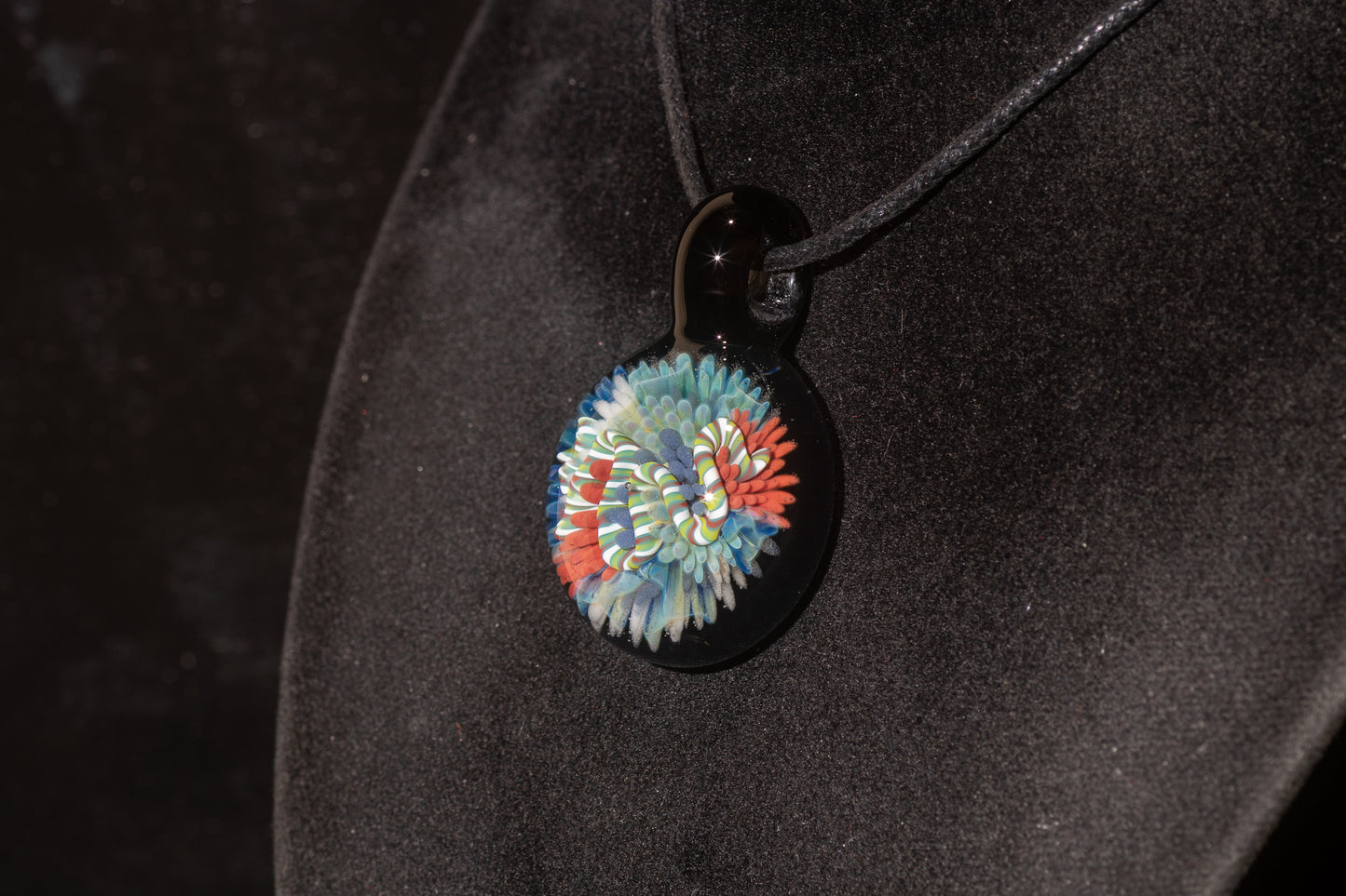 Coral Reef Pendant | Borosilicate Glass Ocean Jewelry | Beach Accessories | Sea Glass Necklace
