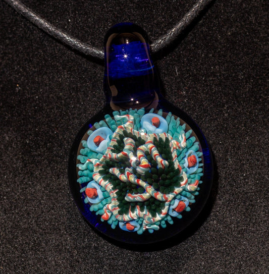 Coral Reef Glass Pendant Necklace | Handblown Borosilicate Ocean Jewelry | Beach & Sea Inspired Gift
