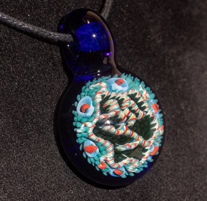 Coral Reef Glass Pendant Necklace | Handblown Borosilicate Ocean Jewelry | Beach & Sea Inspired Gift
