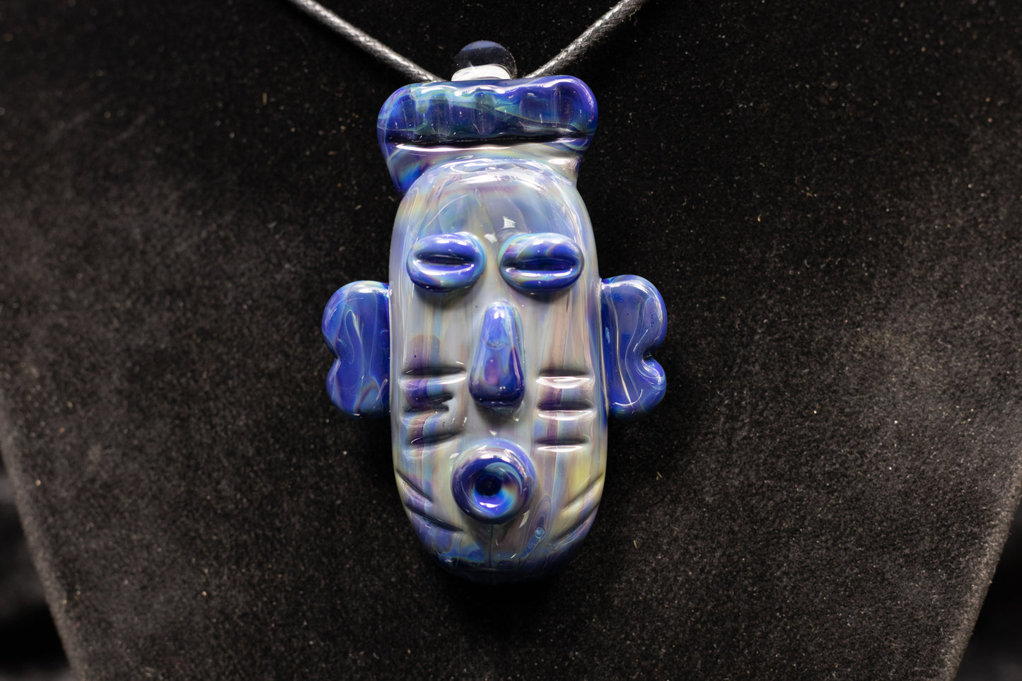 Glass Tiki Pendant | Sculpted Head Necklace | Heady Tiki Jewelry | Cult of Tiki Easter | Borosilicate Island Accessories