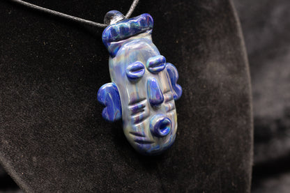 Glass Tiki Pendant | Sculpted Head Necklace | Heady Tiki Jewelry | Cult of Tiki Easter | Borosilicate Island Accessories