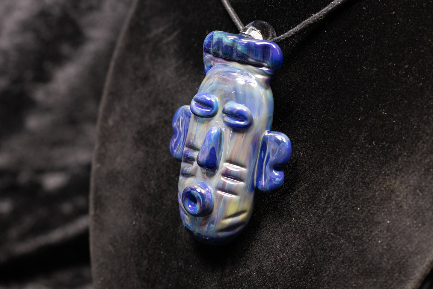 Glass Tiki Pendant | Sculpted Head Necklace | Heady Tiki Jewelry | Cult of Tiki Easter | Borosilicate Island Accessories