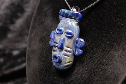 Glass Tiki Pendant | Sculpted Head Necklace | Heady Tiki Jewelry | Cult of Tiki Easter | Borosilicate Island Accessories
