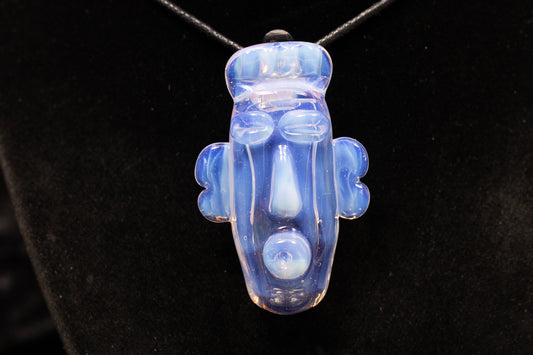 Glass Tiki Pendant | Sculpted Head Necklace | Heady Tiki Jewelry | Cult of Tiki Easter | Borosilicate Island Accessories