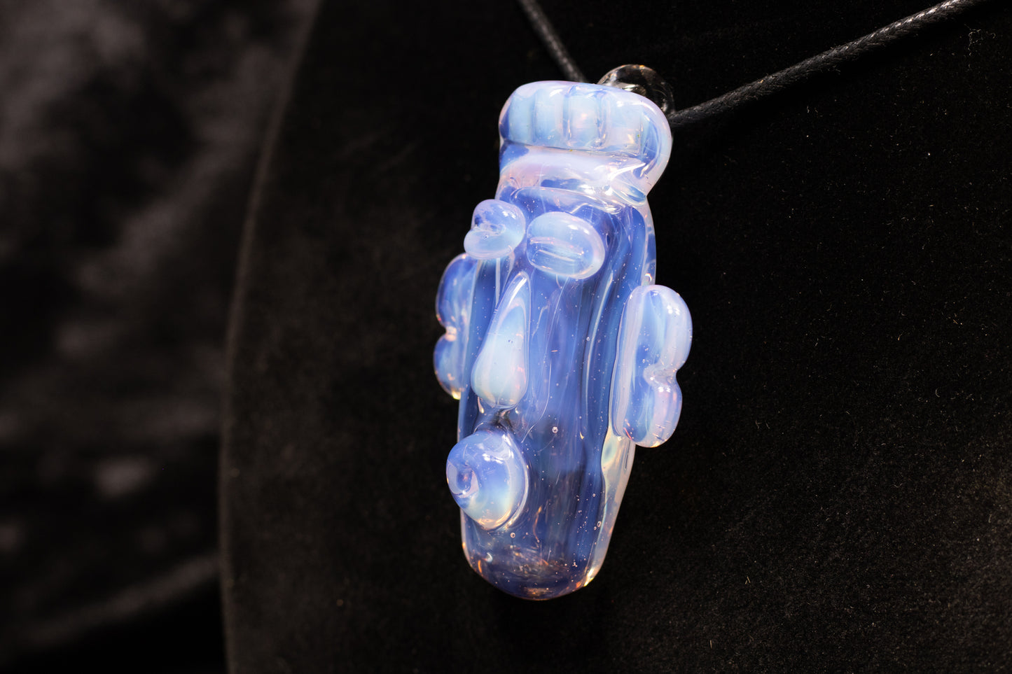 Glass Tiki Pendant | Sculpted Head Necklace | Heady Tiki Jewelry | Cult of Tiki Easter | Borosilicate Island Accessories