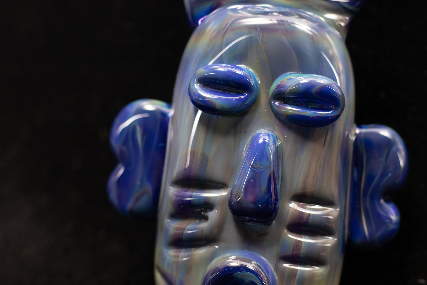 Glass Tiki Pendant | Sculpted Head Necklace | Heady Tiki Jewelry | Cult of Tiki Easter | Borosilicate Island Accessories