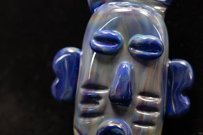 Glass Tiki Pendant | Sculpted Head Necklace | Heady Tiki Jewelry | Cult of Tiki Easter | Borosilicate Island Accessories