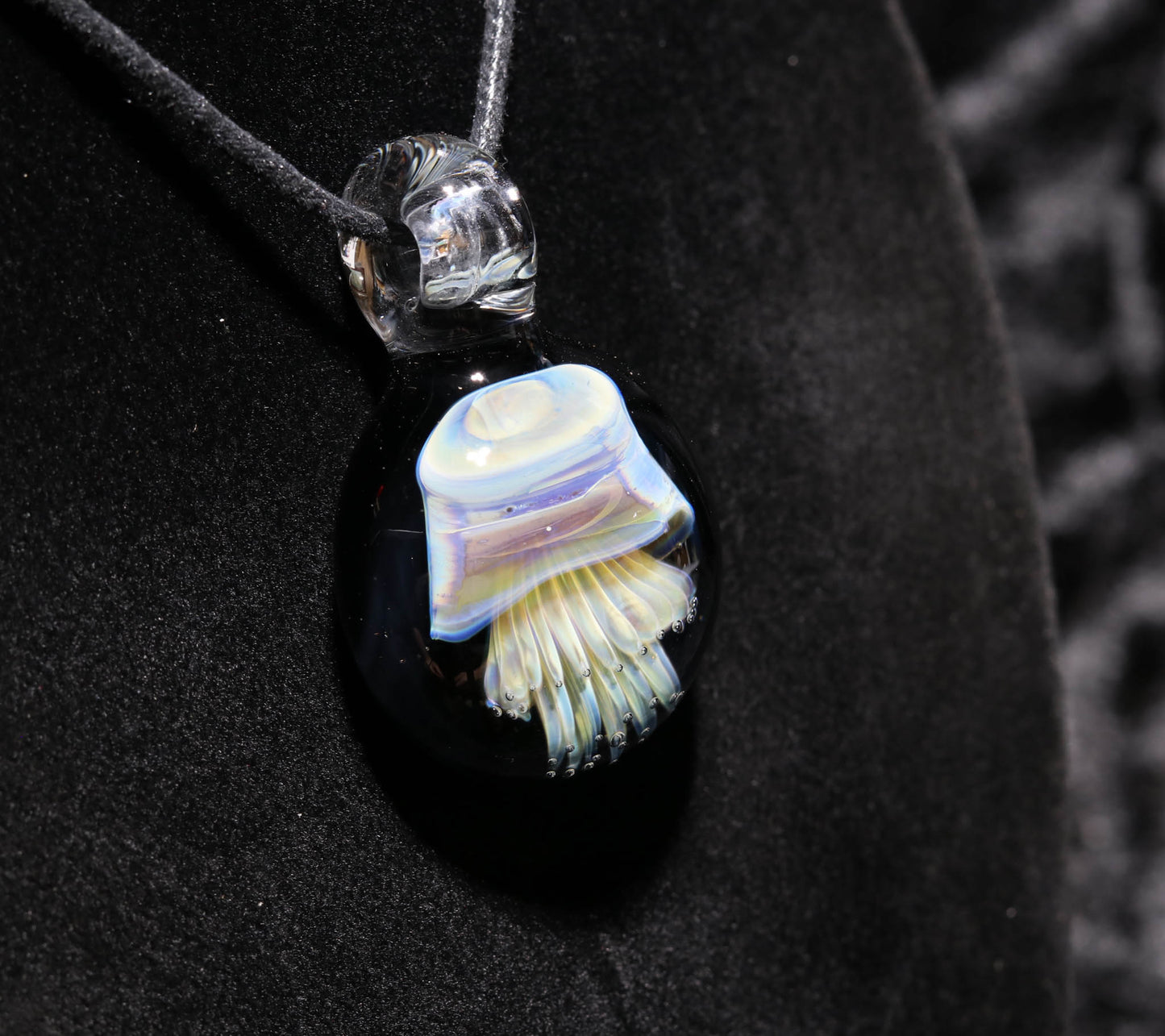 Jellyfish Pendant | Glass Ocean Necklace | Borosilicate Jewelry | Heady Pendant | Tropical Jewelry