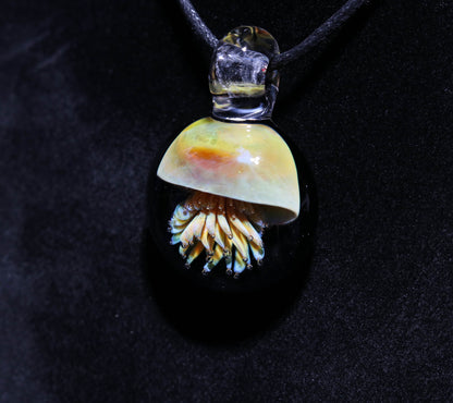 Glass Jellyfish Pendant | Ocean Necklace | Borosilicate Jewelry | Heady Pendant | Tropical Jewelry