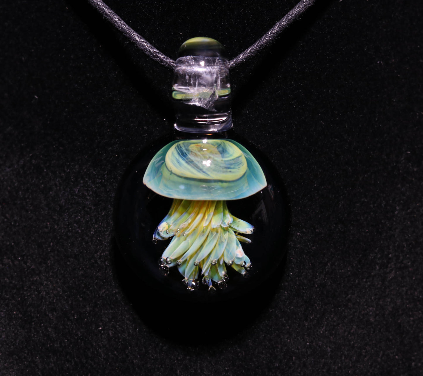 Glass Jellyfish Pendant | Ocean Necklace | Borosilicate Jewelry | Heady Pendant | Tropical Jewelry