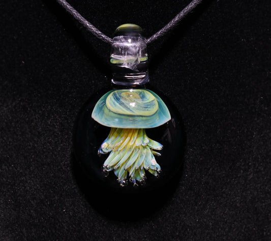 Glass Jellyfish Pendant | Ocean Necklace | Borosilicate Jewelry | Heady Pendant | Tropical Jewelry