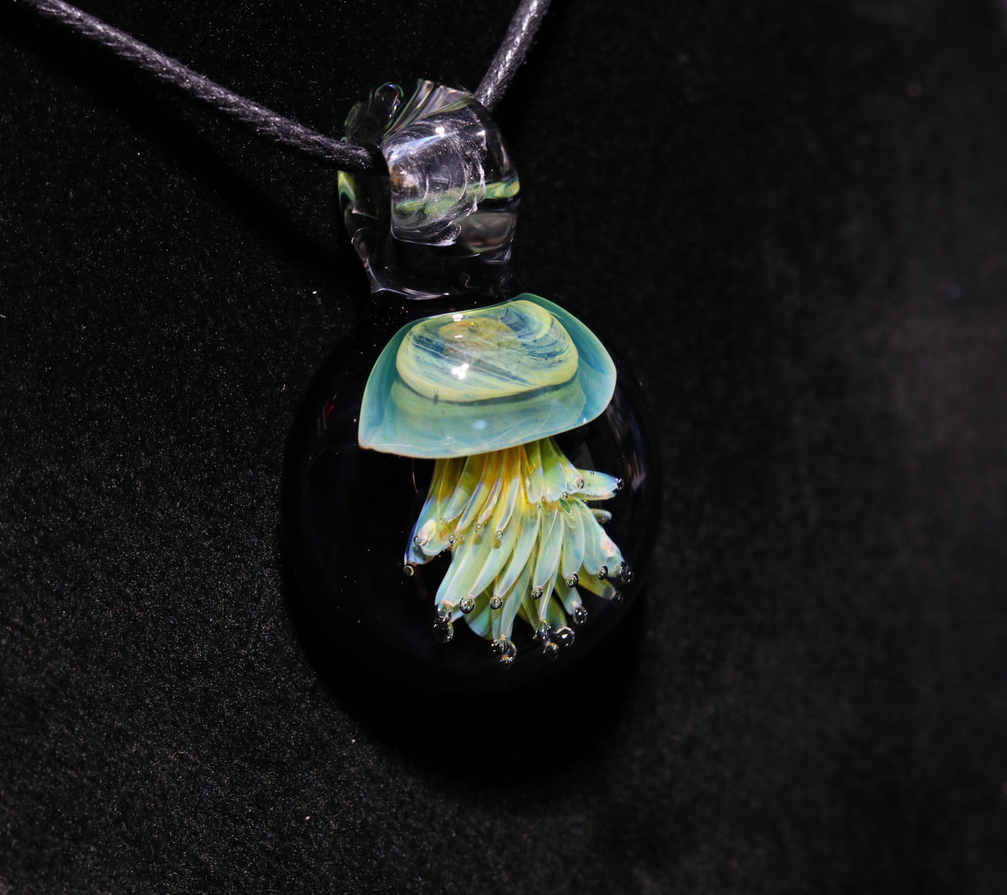 Glass Jellyfish Pendant | Ocean Necklace | Borosilicate Jewelry | Heady Pendant | Tropical Jewelry