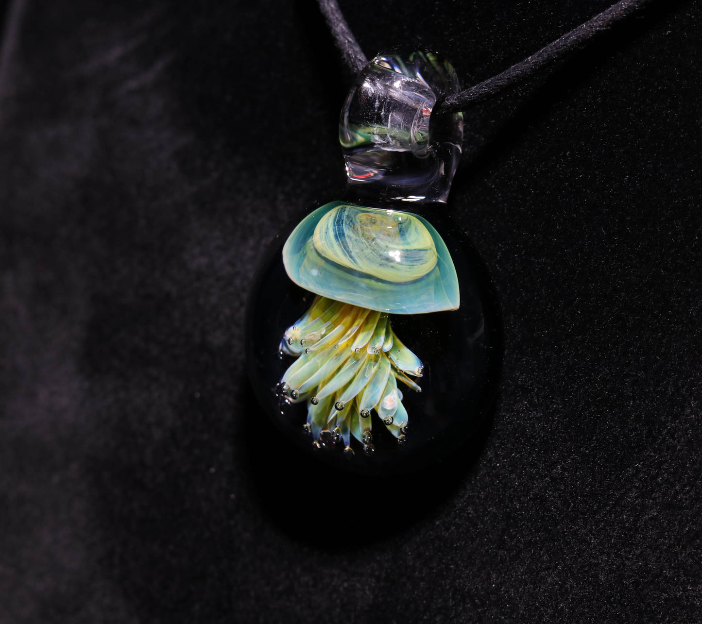 Glass Jellyfish Pendant | Ocean Necklace | Borosilicate Jewelry | Heady Pendant | Tropical Jewelry