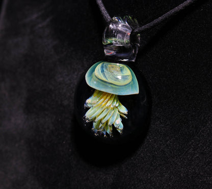Glass Jellyfish Pendant | Ocean Necklace | Borosilicate Jewelry | Heady Pendant | Tropical Jewelry