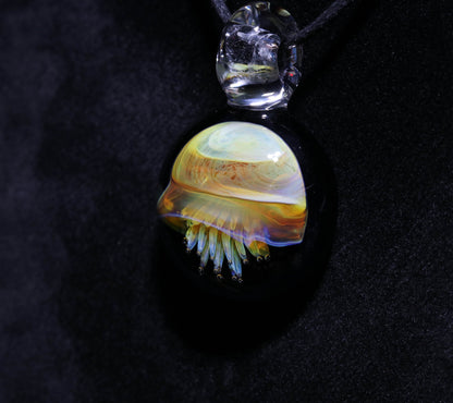 Glass Jellyfish Pendant | Ocean Necklace | Borosilicate Jewelry | Heady Pendant | Tropical Jewelry