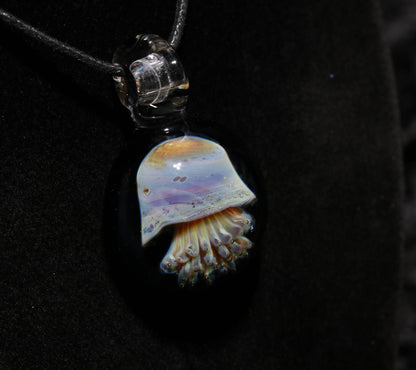 Glass Jellyfish Pendant | Ocean Necklace | Borosilicate Jewelry | Heady Pendant | Tropical Jewelry
