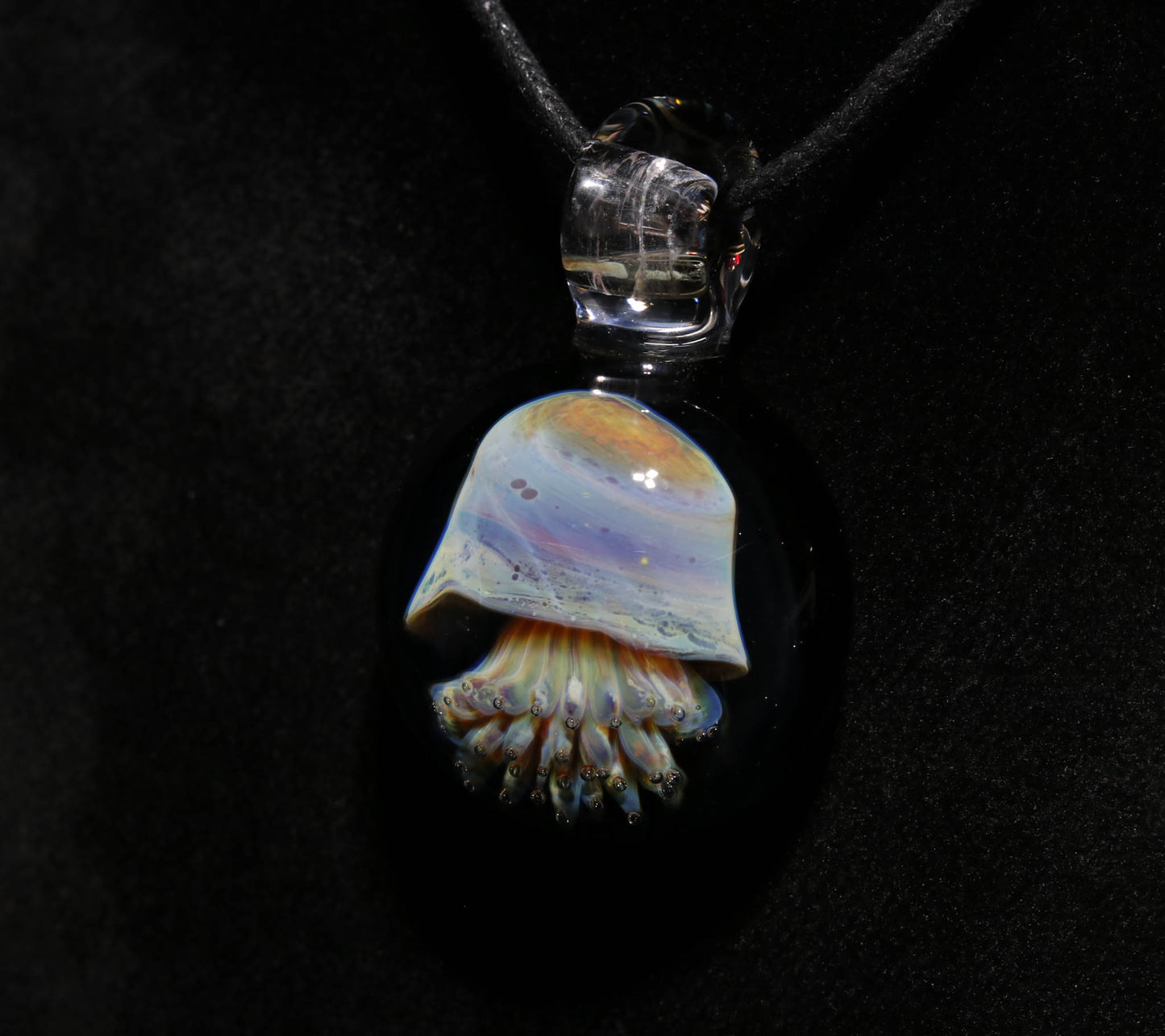 Glass Jellyfish Pendant | Ocean Necklace | Borosilicate Jewelry | Heady Pendant | Tropical Jewelry