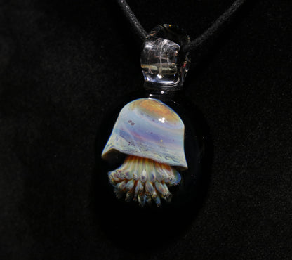 Glass Jellyfish Pendant | Ocean Necklace | Borosilicate Jewelry | Heady Pendant | Tropical Jewelry