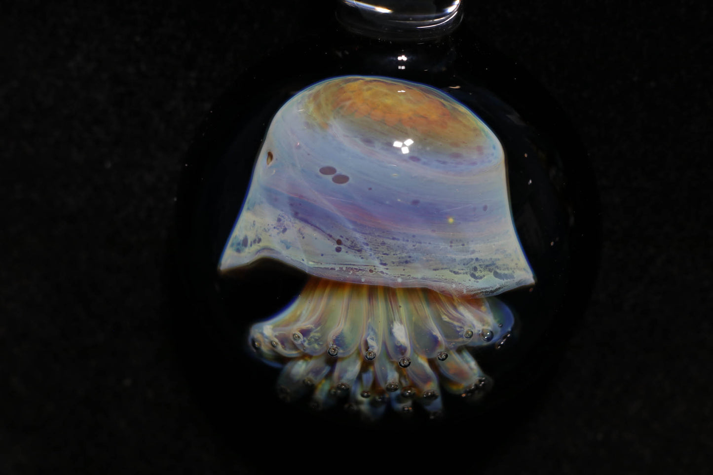 Glass Jellyfish Pendant | Ocean Necklace | Borosilicate Jewelry | Heady Pendant | Tropical Jewelry