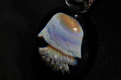 Glass Jellyfish Pendant | Ocean Necklace | Borosilicate Jewelry | Heady Pendant | Tropical Jewelry