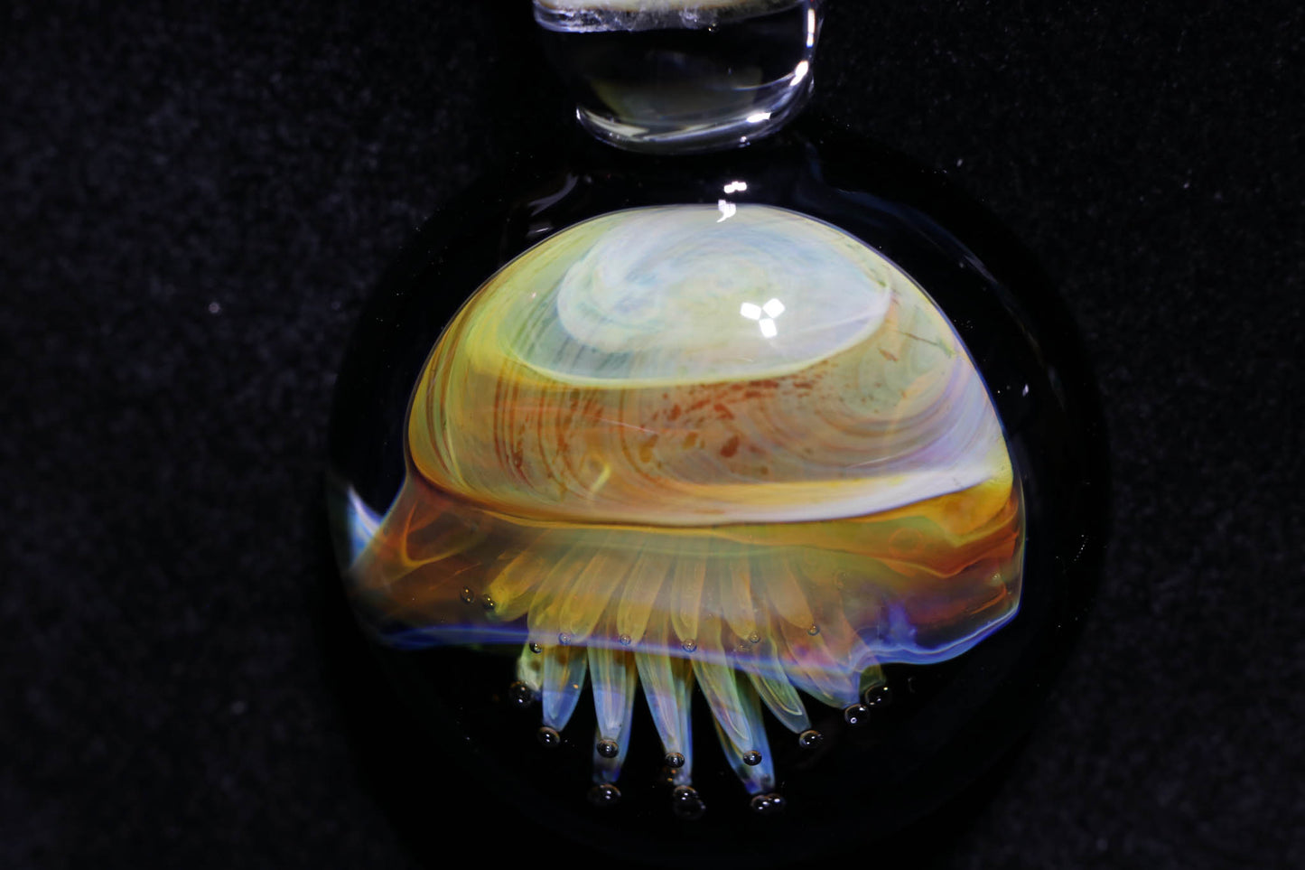 Glass Jellyfish Pendant | Ocean Necklace | Borosilicate Jewelry | Heady Pendant | Tropical Jewelry