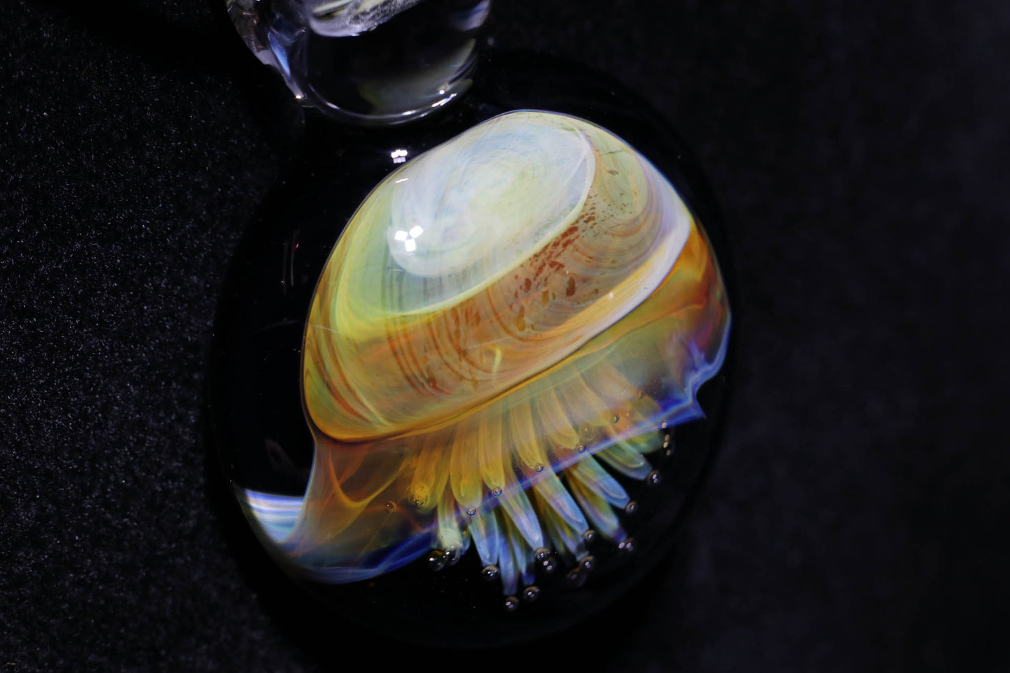 Glass Jellyfish Pendant | Ocean Necklace | Borosilicate Jewelry | Heady Pendant | Tropical Jewelry