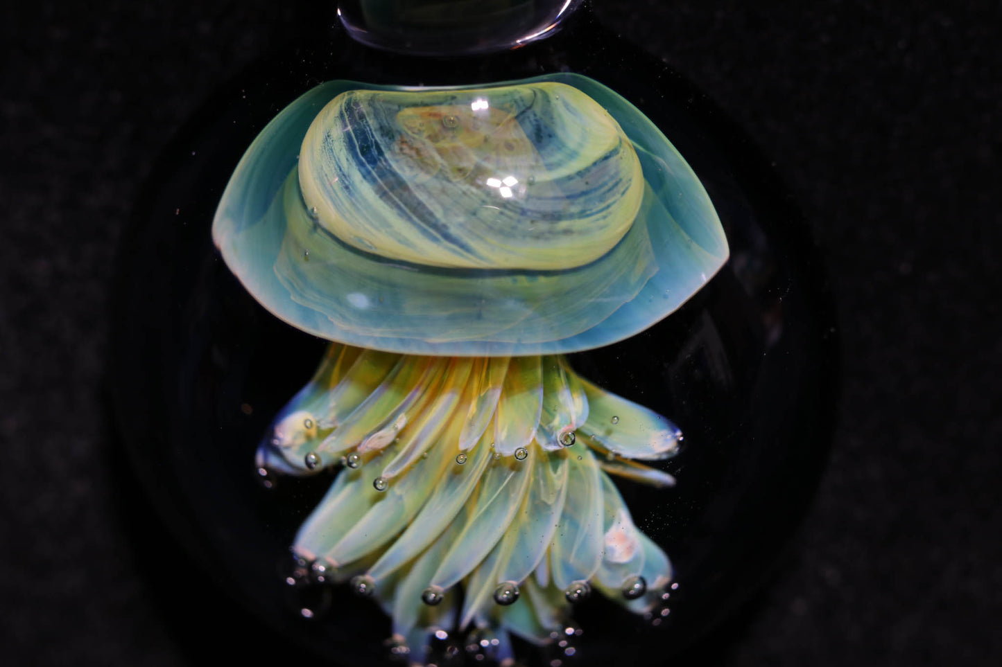 Glass Jellyfish Pendant | Ocean Necklace | Borosilicate Jewelry | Heady Pendant | Tropical Jewelry