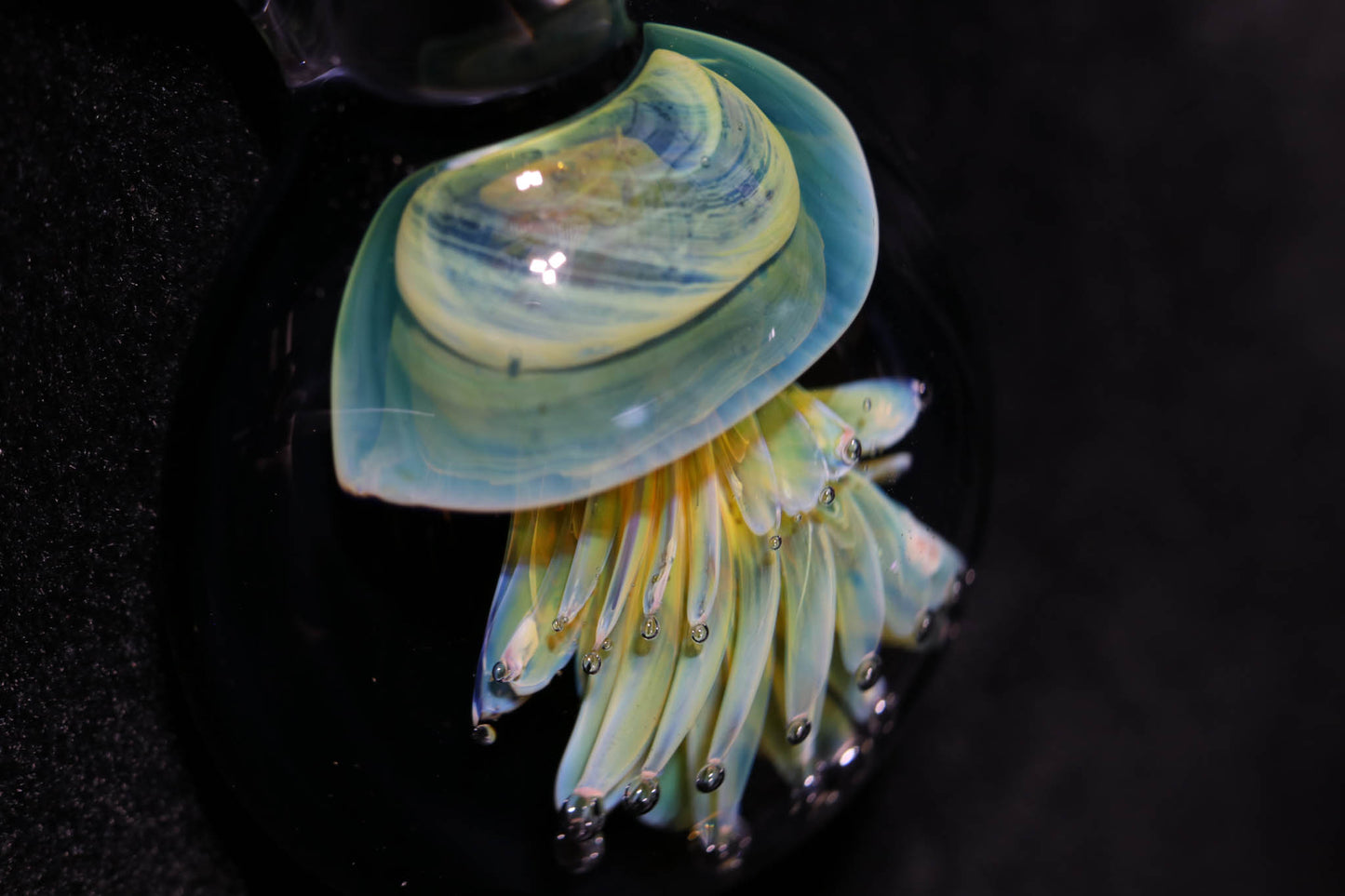 Glass Jellyfish Pendant | Ocean Necklace | Borosilicate Jewelry | Heady Pendant | Tropical Jewelry