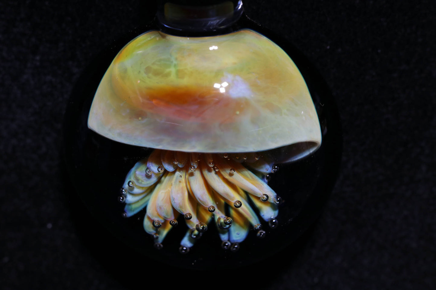 Glass Jellyfish Pendant | Ocean Necklace | Borosilicate Jewelry | Heady Pendant | Tropical Jewelry