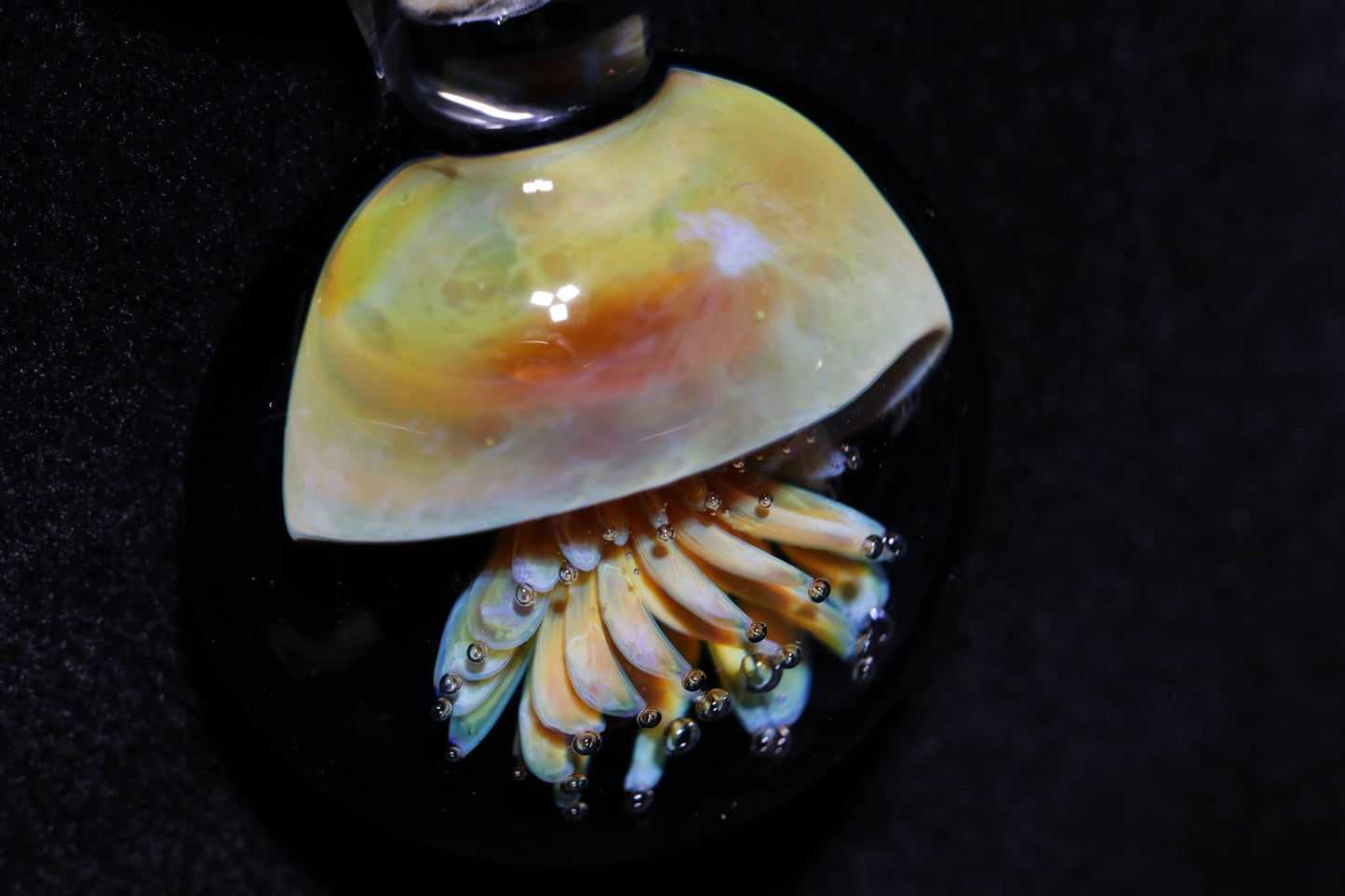 Glass Jellyfish Pendant | Ocean Necklace | Borosilicate Jewelry | Heady Pendant | Tropical Jewelry