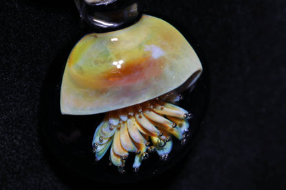 Glass Jellyfish Pendant | Ocean Necklace | Borosilicate Jewelry | Heady Pendant | Tropical Jewelry