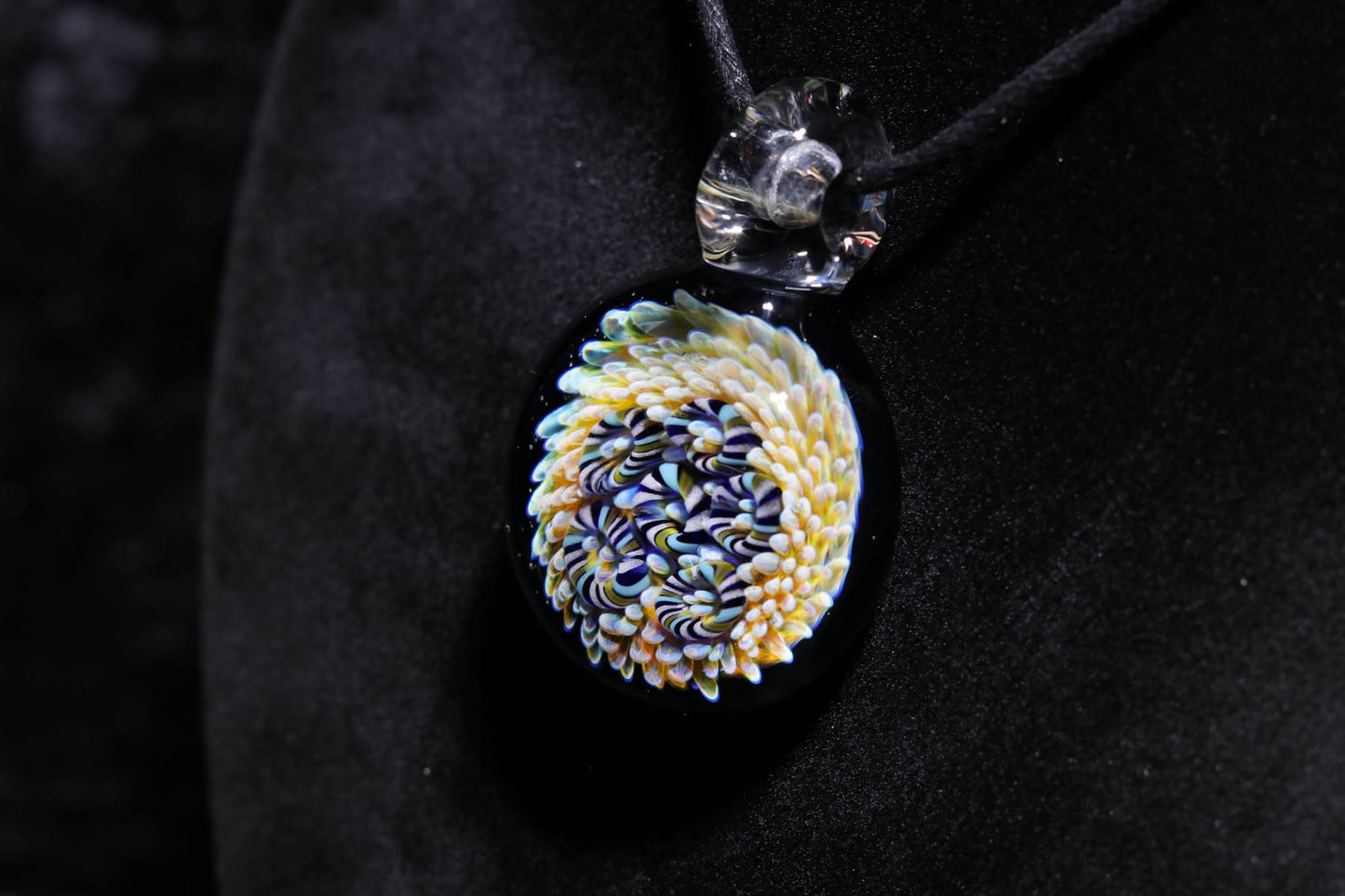 Coral Reef Pendant | Borosilicate Glass Ocean Jewelry | Beach Accessories | Sea Glass Necklace