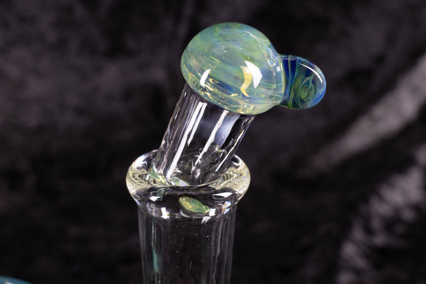 Q-tip Container with Cleaning Bottle | Borosilicate Glass Jar | Heady Glass Jar | Handblown Functional Glass