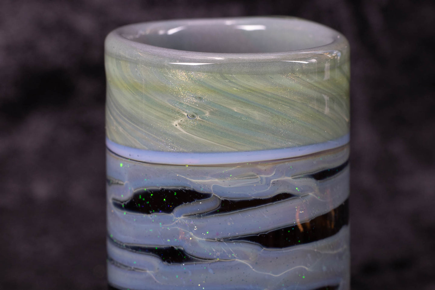 Polar Opposites Shot Glass | Heady Opal Barware | Liqueur Cordial Glass | After Dinner Drink Set | Handmade Blown Shot glass