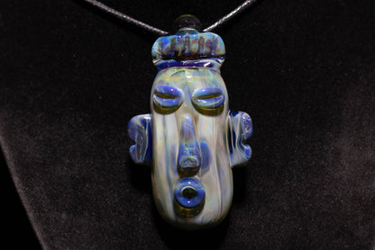 Glass Tiki Pendant | Sculpted Head Necklace | Heady Tiki Jewelry | Cult of Tiki Easter | Borosilicate Island Accessories