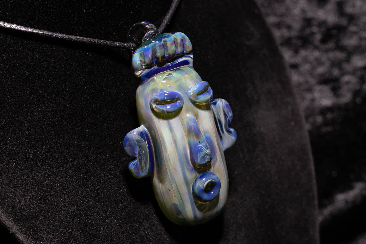 Glass Tiki Pendant | Sculpted Head Necklace | Heady Tiki Jewelry | Cult of Tiki Easter | Borosilicate Island Accessories