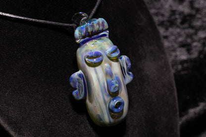 Glass Tiki Pendant | Sculpted Head Necklace | Heady Tiki Jewelry | Cult of Tiki Easter | Borosilicate Island Accessories