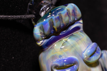 Glass Tiki Pendant | Sculpted Head Necklace | Heady Tiki Jewelry | Cult of Tiki Easter | Borosilicate Island Accessories