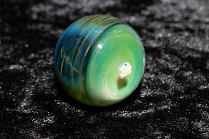 Encased Opal Glass Marble Set | 25mm Glass Marbles | Handblown Borosilicate Glass | Collectible Functional Glass