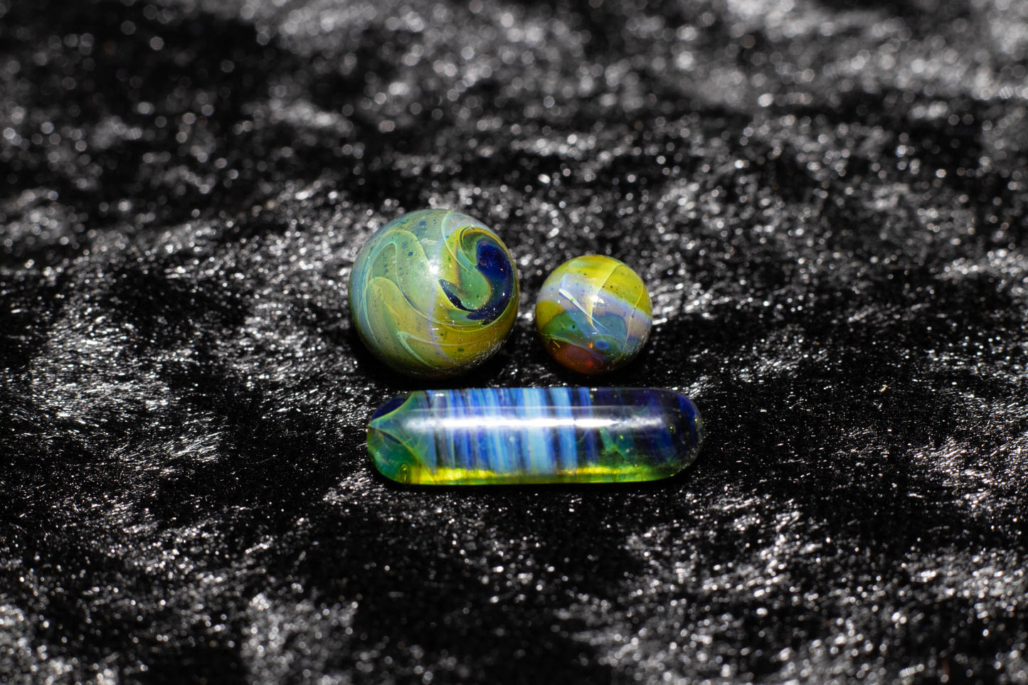 Encased Opal Glass Marble Set | 25mm Glass Marbles | Handblown Borosilicate Glass | Collectible Functional Glass