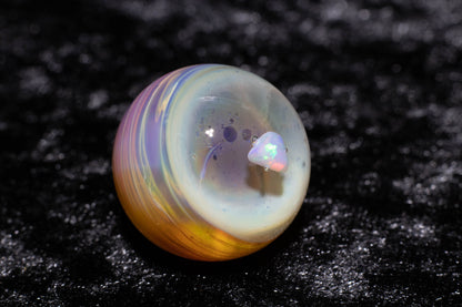 Encased Opal Glass Marble Set | 25mm Glass Marbles | Handblown Borosilicate Glass | Collectible Functional Glass